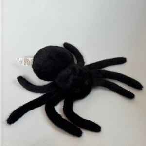 Martha Stewart Black Furry Spider Decorative Pillow